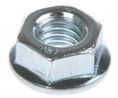 Hexagon Nut with Flange, M6, 6mm, Zinc-Plated Steel